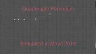 Quadruple Pendulum-Maya Simulation