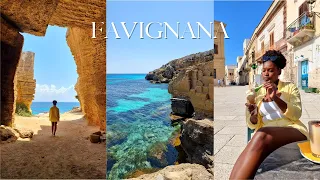 TRAVEL VLOG 5 : SICILE | Favignana : Bateau volant, Grotte Bue Marino, & Vélo électrique | Emeline M