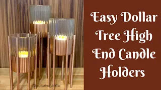 Everyday Crafting: Dollar Tree High End Candle Holders | High End DIY