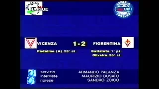 1998-99 (2a - 20-09-1998) Vicenza-Fiorentina 1-2 [Batistuta,Aut.Padalino,Oliveira] Servizio D.S.Rai2
