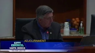 Santa Monica City Council Meeting October 09, 2018