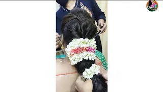 #shorts / Long Messy Braid With Jasmine Flowers / Bridal/wedding/Party Hairstyles