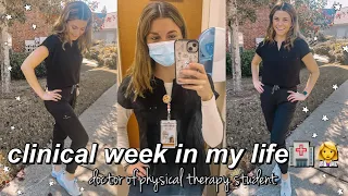 week in the life of a physical therapy student ✰ midterms, clinical, 10 hour shifts