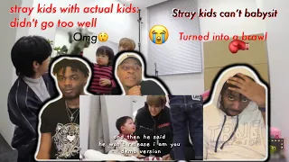 stray kids with actual kids : didn't go too well REACTION!!!