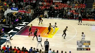 Donovan Mitchell tries on defense and gets a stop