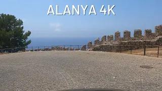 Alanya, Turkey 4K - Driving Tour of City Center and Medieval Castle