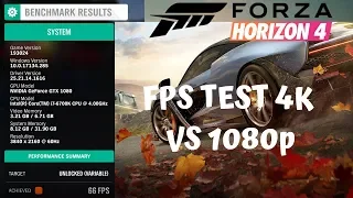 Forza Horizon 4 4K Ultra High and Medium FPS Test Best Settings Nvidia GTX 1080