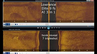 Сравнение эхолота lowrance Elite FS9 и Lowrance Hook Reveal 7 TripleShot как эхолоты показывают рыбу