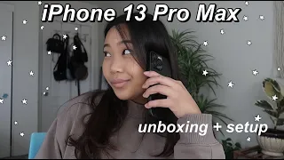 iPHONE 13 PRO MAX UNBOXING + SETUP!!