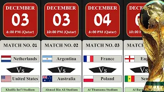 Match Schedule: FIFA World Cup Qatar 2022 || Round of 16