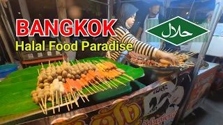 🇹🇭 Halal Street Food Paradise in Bangkok Thailand | Ramkhamhaeng Night Market Walking Tour