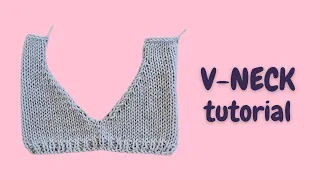 V Neck Tutorial - Follow Along - Step by Step Tutorial for Beginners- "Decreasing Stitches Part 3/3"