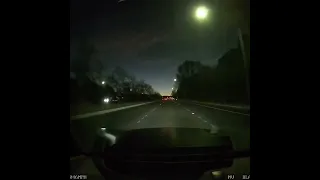 Serpent meteor falling over California