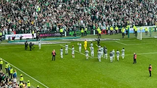 CELTIC FANS CELEBRATING WITH ANGE AFTER BEATING RANGERS 3-2 !!!