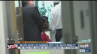 Prosecutor formally pursues death penalty against suspect in IMPD officer's shooting death