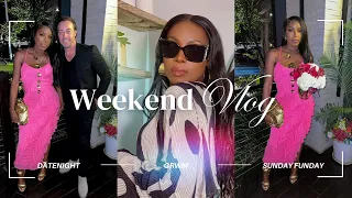 WEEKEND VLOG: TGIF, GRWM for date night, new wig install + glam, Sunday liner at our friends