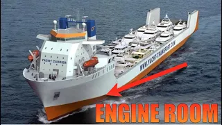 Engine Room Tour | SuperYacht Transport Ship