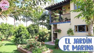 Precioso jardín y casa de campo llena de bromelias, suculentas y geranios |Candy Bu