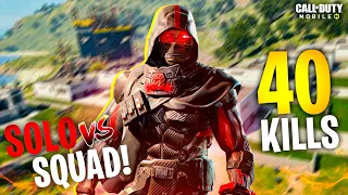 NOVO RECORDE DE KILLS NO SOLO VS SQUAD (40 KILLS) - COD MOBILE | BATTLE ROYALE