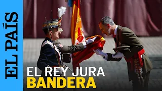 CASA REAL | El rey Felipe VI vuelve a jurar bandera en Zaragoza, acompañado por la princesa Leonor