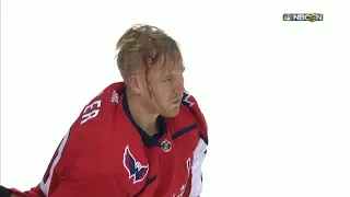 Brad Marchand fights Lars Eller 10/3/18