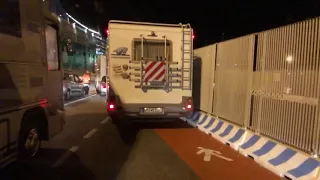 Fähre Livorno - Olbia Sardinien mit den Wohnmobil / Auffahrt auf die Fähre