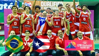 FIBA U16 Americas Championship 2023 | PUERTO RICO vs BRAZIL | Game Highlights | FELIPE QUINONES 2008