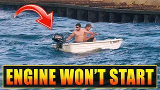 SMALL BOAT LOSES POWER IN ROUGH INLET !! | HAULOVER INLET | BOYNTON INLET | WAVY BOATS