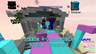 The Best 4-0 Comeback Against Cheaters (Hypixel Bridge)