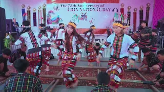 Chin National Day The 75th Anniversary 2023 || Mizo Cheraw dance (New Delhi)
