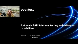 Automation—Automate SAP Testing with AI-based Capabilities