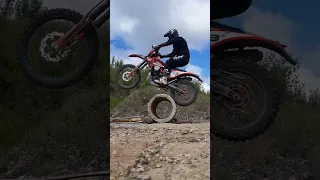 First day of riding bigger enduro obstacles than my front wheel without a kicker.
