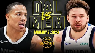 Dallas Mavericks vs Memphis Grizzlies Full Game Highlights | January 9, 2024 | FreeDawkins