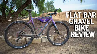 Flat bar Gravel Bike Review featuring the Poseidon Redwood