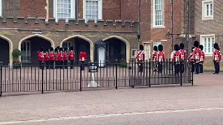 Grenadier Guards taking over guard at St James Palace. 27/06/2022.