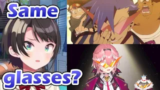 Subaru noticed Kamina and Lui has the same glasses [Hololive/ENG Sub]