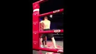 Marcin Prachnio knocks down Scharla with a spinning back kick