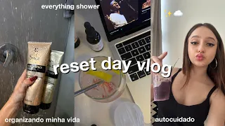 reset day vlog: hidratando o cabelo, autocuidados, everything shower e mais!! ✨