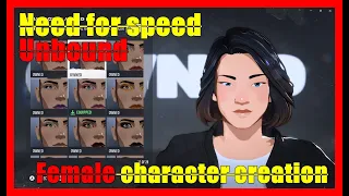 Need for speed Unbound(Female character creation)SocomJamie
