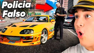 Me HAGO PASAR por POLICIA FALSO para ROBAR AUTOS MILLONARIOS en GTA 5 !!👮🏻‍♂️🚔