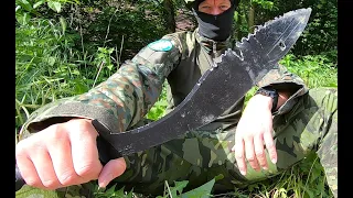 COLD STEEL KUKRI PLUS MACHETE - DESTRUCTION TEST - UNTIL IT BREAKS - 1055 CARBON STEEL - UNBOXING