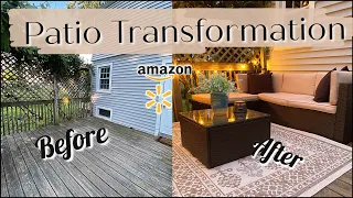 AFFORDABLE PATIO TRANSFORMATION| from amazon and walmart patio sets!  | Janelle Mariss