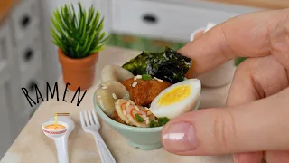 Simple Mini Ramen Recipe with Pork 😋 Miniature Food 🤩 Mini Kitchen 😍