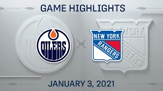 NHL Highlights | Oilers vs. Rangers - Jan. 3, 2022