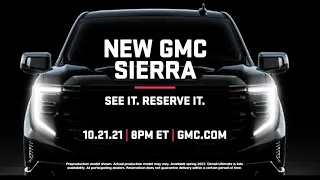 2022 GMC Sierra Teaser revealed The Refreshed Face, Debuts soon on October 21