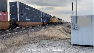 High Priority 70 MPH intermodal blows passed slow Local train!