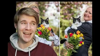 женщина вышла замуж за кота