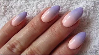 Pink and blue pastel ombre - NeoNail - Jak zrobić poziome ombre gąbeczką na hybrydach