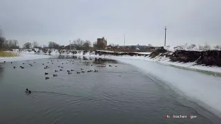 Сіверський Дінец з висоты. Ізюм. Україна