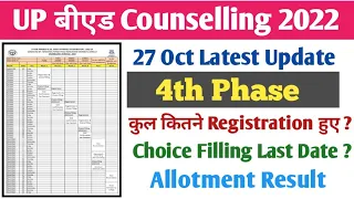 27 Oct UP B.Ed 4th Phase Counselling | up b.ed today news | up b.ed 4th phase counselling